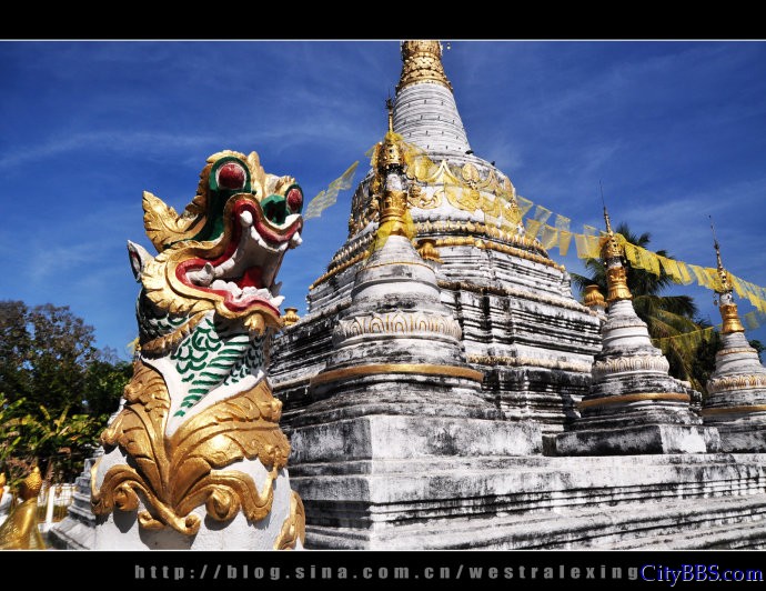 泰国北部清迈拜县寺庙
