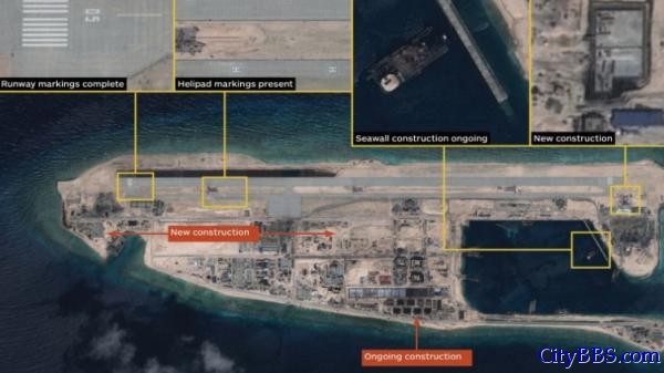 中国建成南海“岛礁空港” 可起降大型运输机(图)