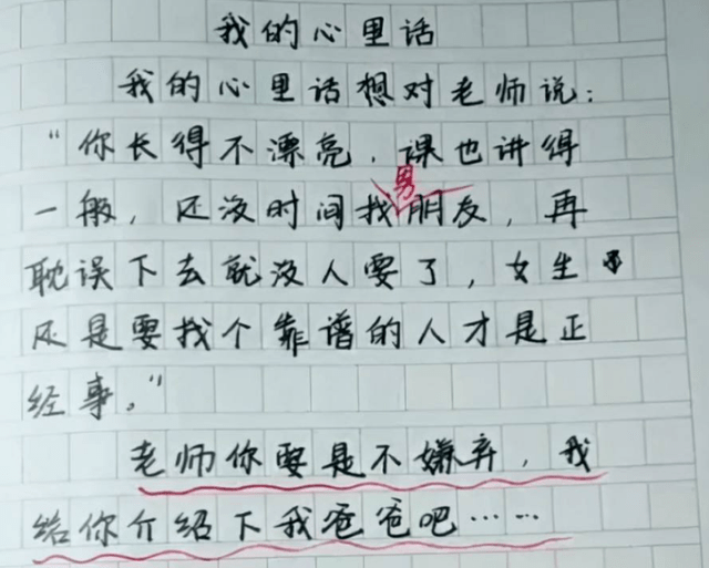 小学生作文：我的心里话