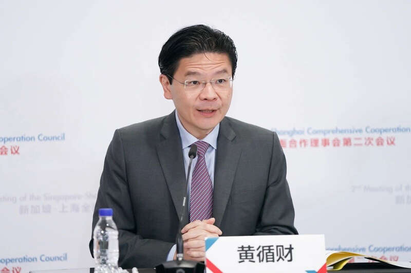 上海市—新加坡全面合作理事会第二次会议上的黄循财