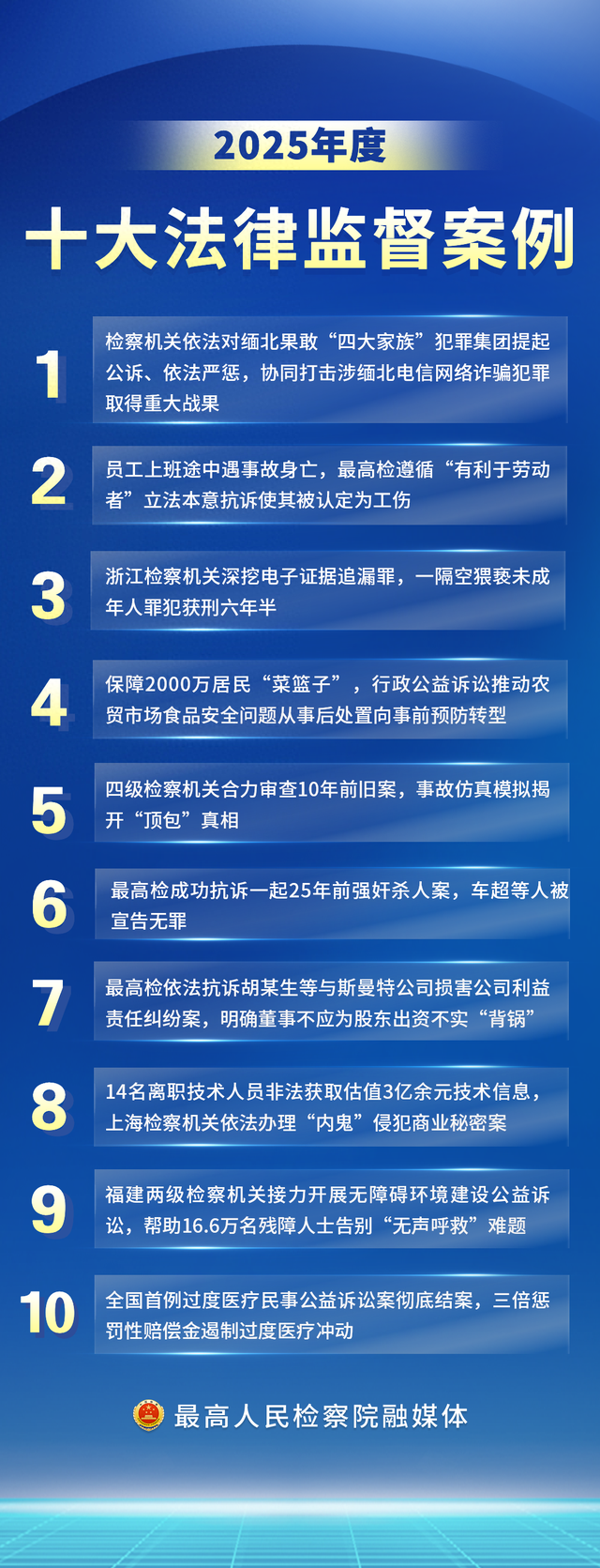 2025年度十大法律监督案例